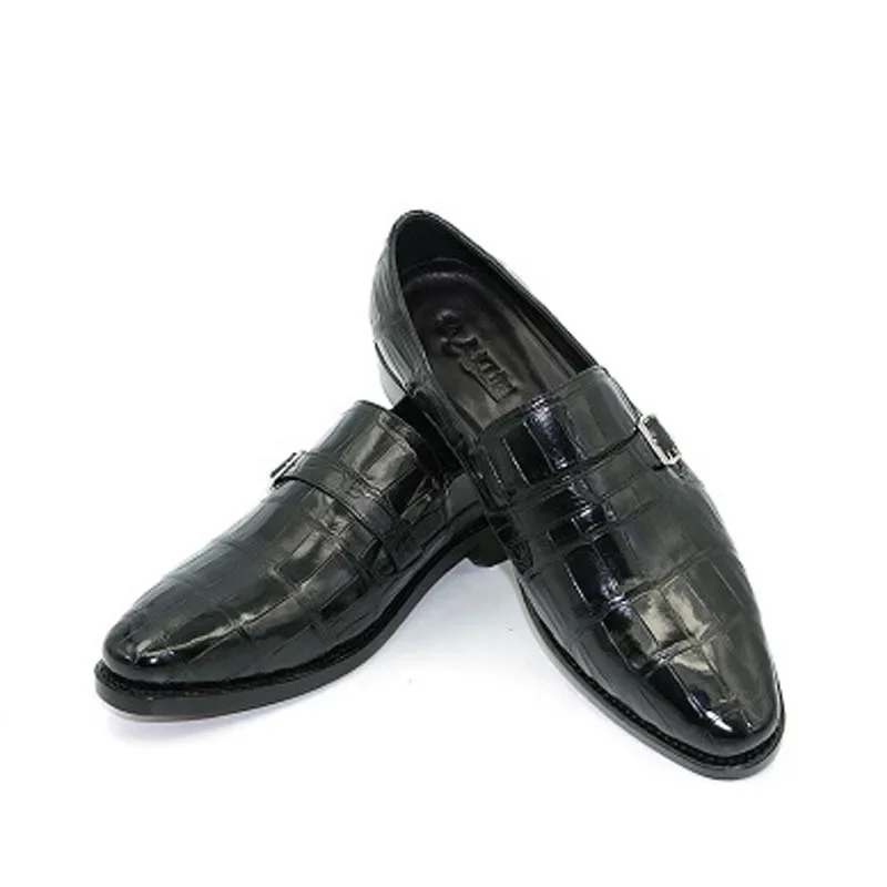 

Туфли из крокодиловой кожи Hubu, деловые повседневные мужские туфли Pure manual