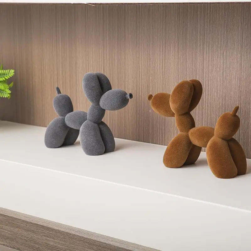 

wind flocking balloon dog ornament living room wine cabinet dining side cabinet entrance entrance home decoration light luxury