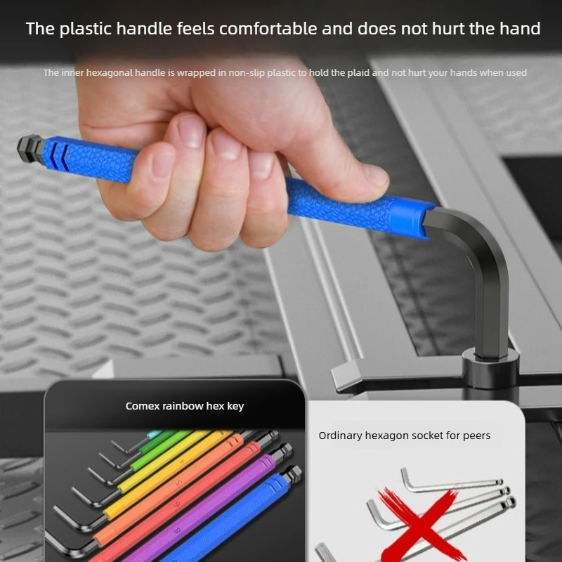 Hex Key Wrench Tool Set Torx Wrench Hexagonal Six Point Screwdriver Tools Extended Hexagon Inner Hexagonal Wrench Tool Set