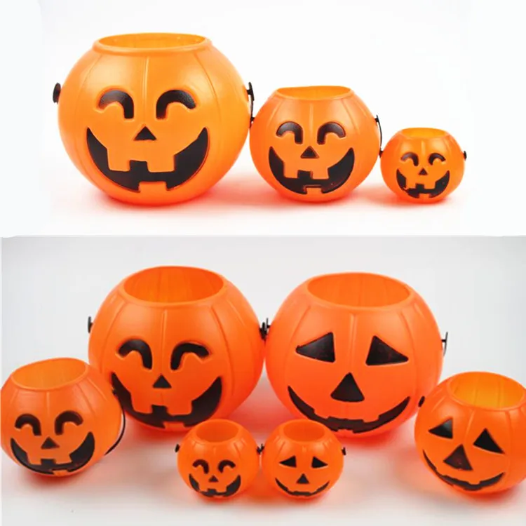 Halloween decorations Halloween pumpkin candy tank kindergarten children\'s toys portable lantern pumpkin barrel props