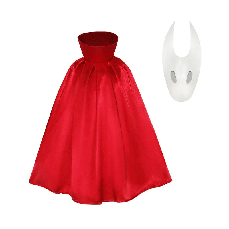Kids Cartoon Ghost Cape Cosplay Fantasy Game Hollow Knight Costume Cos Knight Cloak Halloween Carnival Gifts Party Children Suit