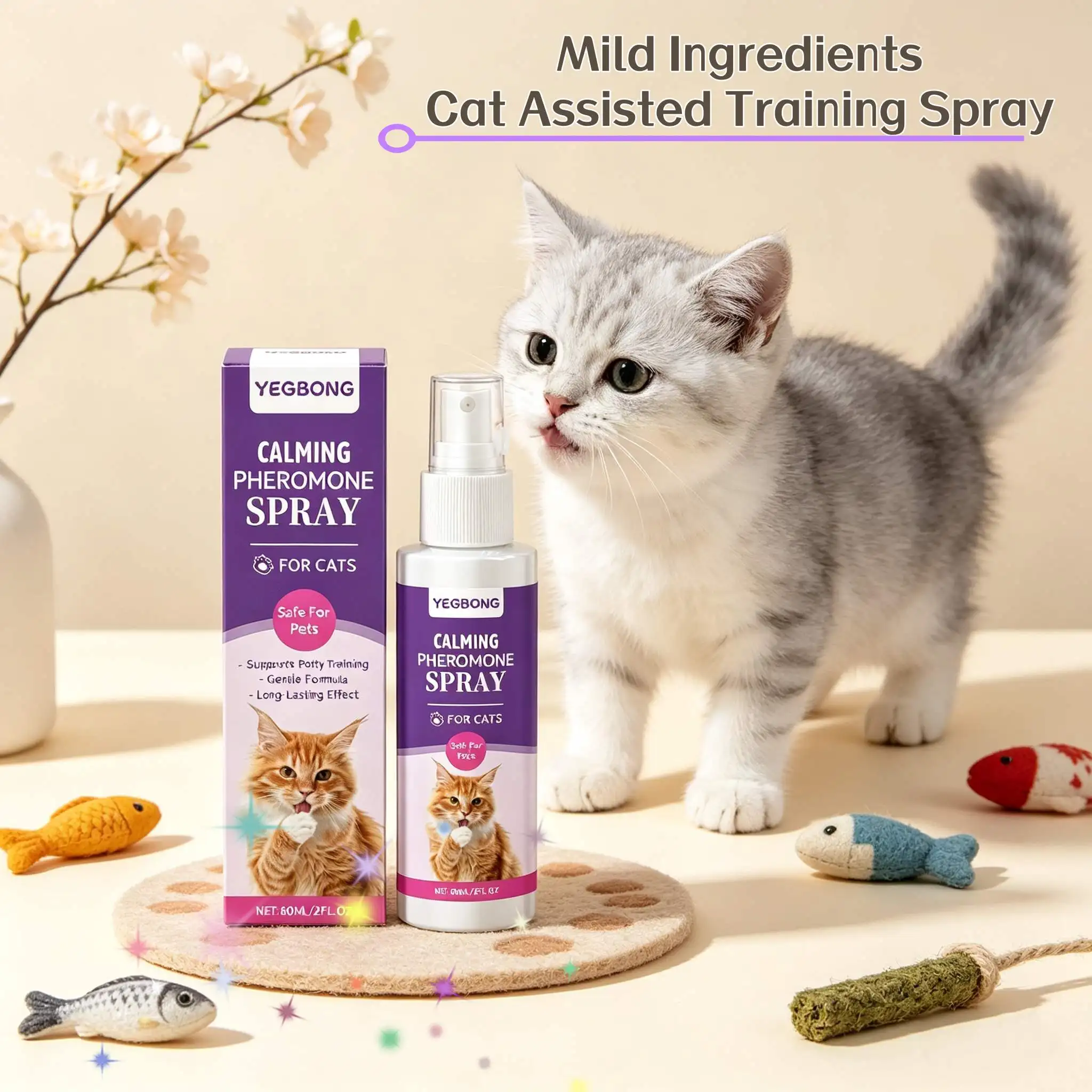 New Cat Deterrent Spray For Peeing Anti Scratching Biting For Furniture Carpets Prevent Urine Marking Indoor Odor Cat Care Spray