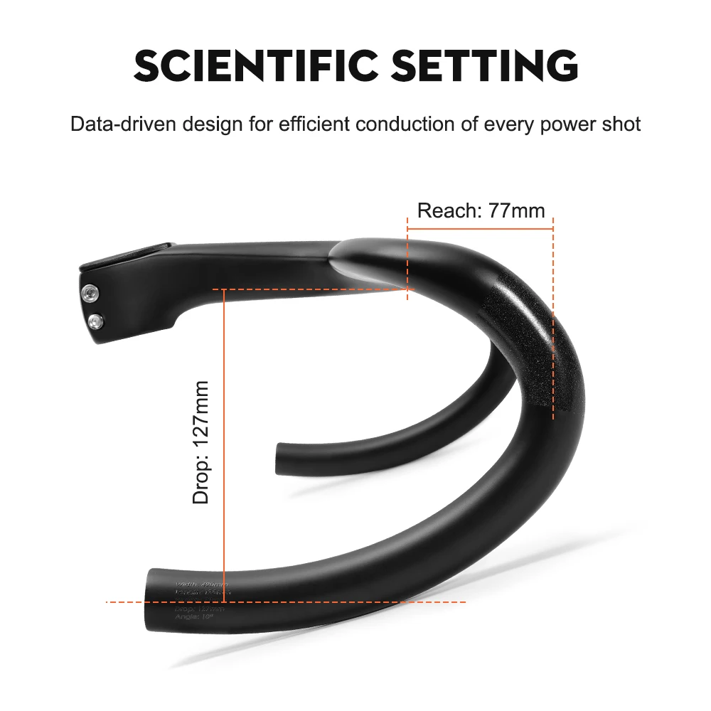 TOSEEK Carbon-Lenker, Rennrad-Carbon-Lenker, T700 Carbon-Integrallenker, Di2 Fahrradzubehör, Carbon-Drop-Bar – Detail 8