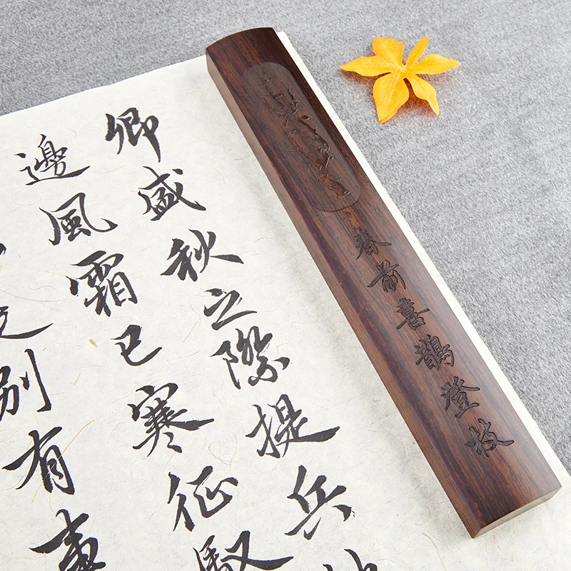 Solid Wood Paperweight Chinese Calligraphy Painting Paperweights Classical Carving Crafts Creative Paperweight Stationery Supply