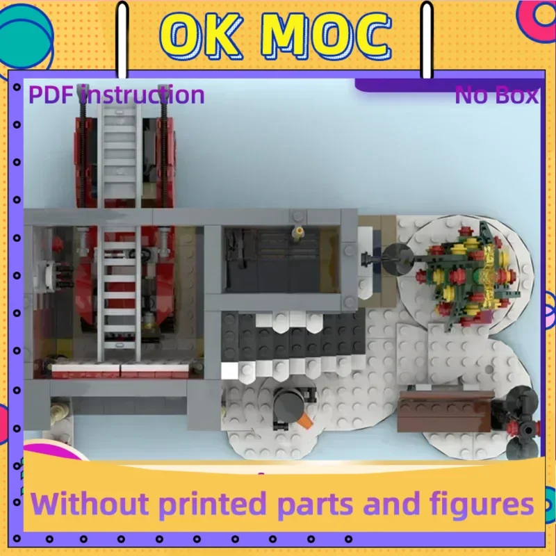 

Moc Building Bricks Street View Model Winter Village Fire Station Technology Modular Blocks Gift Christmas Toys DIY Set Assembly