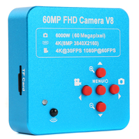 60MP 4K 1080P HDMI UBS Video Microscope Camera 100X 130X 180X 200X 300X 500X Monocular Lens 56 LED Light For PCM SMD Soldering
