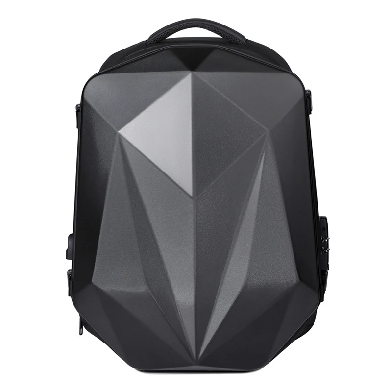 Men's 18'' Laptop Backpack Large Capacity USB Port Bag Hard Case Gaming Backpack Expandable Laser Diamond Commuting Backpack