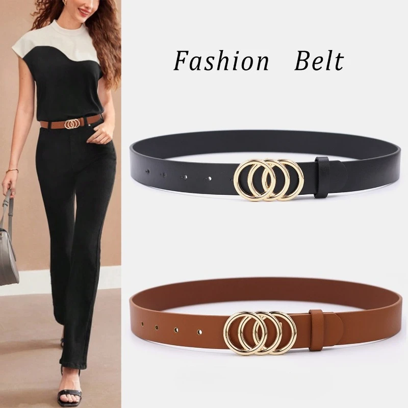 Neuer europäischer und amerikanischer Mode-Gürtel mit Legierungsschnalle für Damen, einfaches, licht sitzendes Kleid, dekorativer Gürtel für Damen, trendiges Accessoire