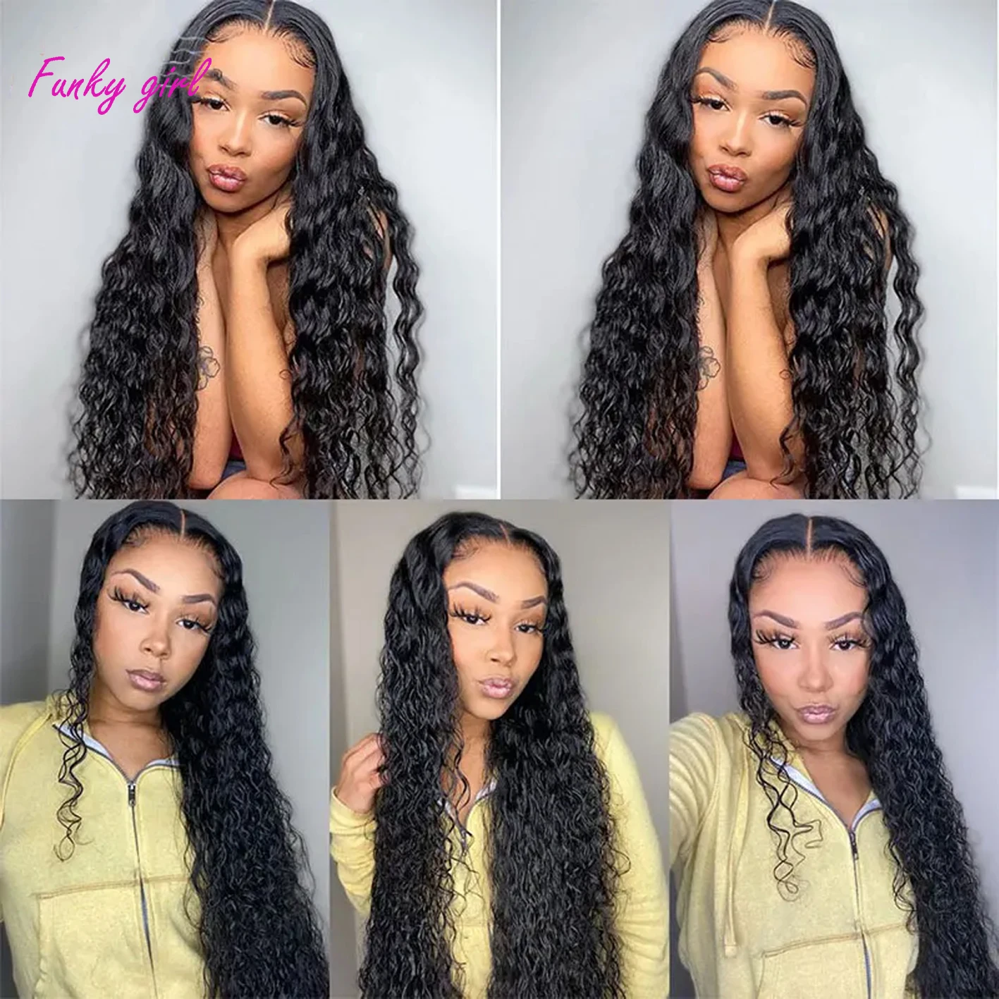Onda de água peruana pacotes com fechamento 8-34 Polegada onda natural extensão do cabelo remy bundels do cabelo humano com frontal