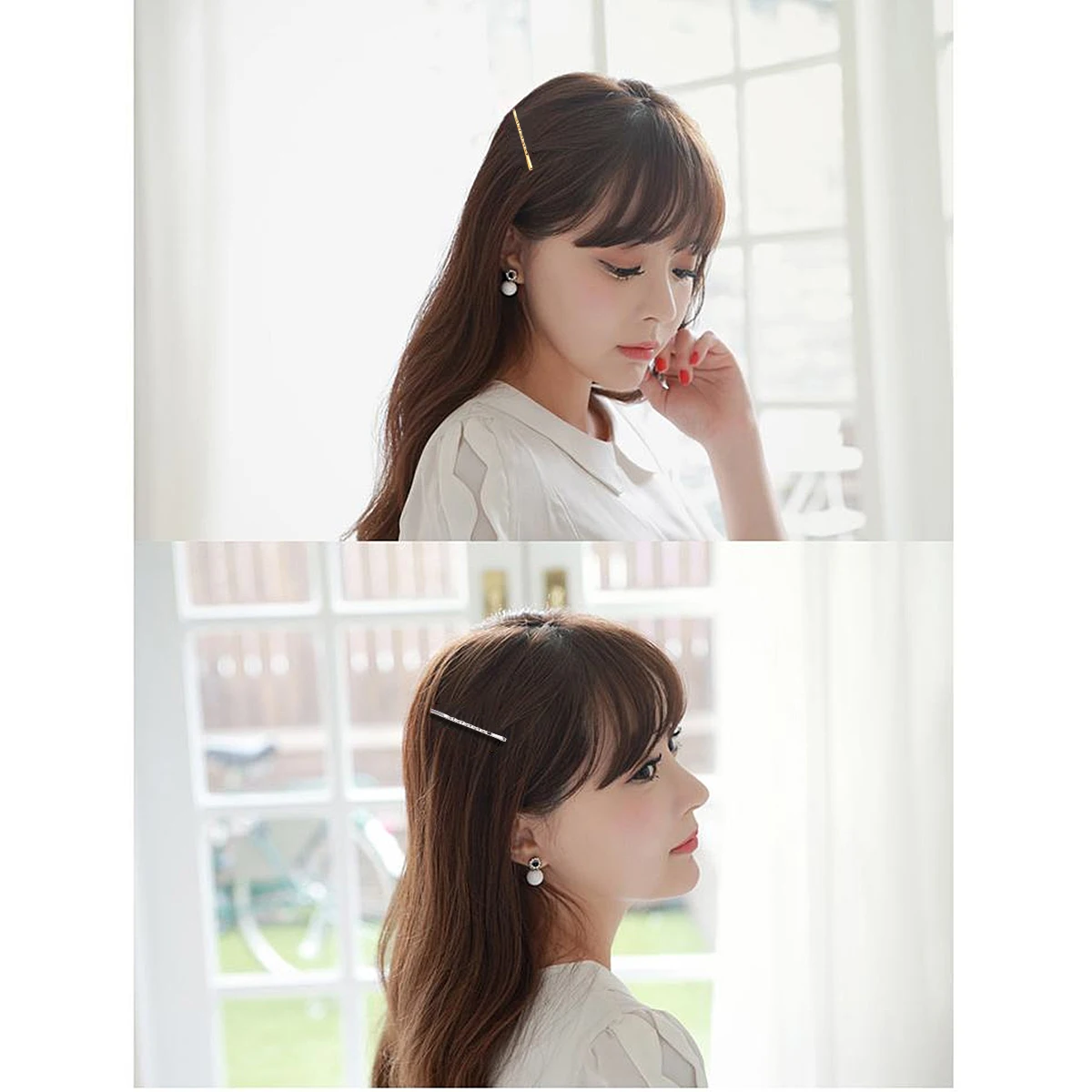 

12pcs Hair Clips Women Flache Haarnadeln Rose Bobby Pins Modern Damen Haarklammern Schmal Brauthaarspangen Fashion Alloy
