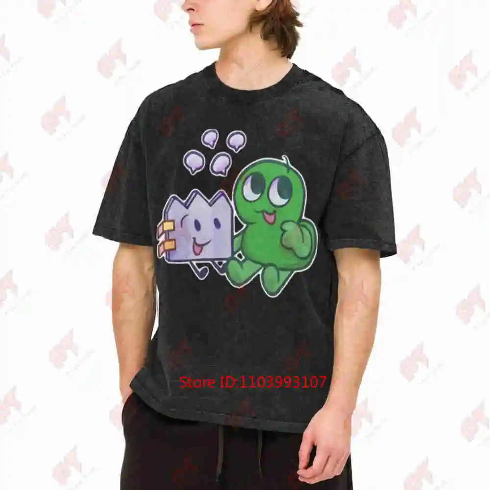BFDI Two And Gaty Conversation Vintage Washed Tee Pure Cotton T-Shirt
