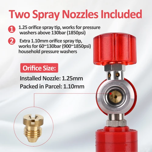 Imagen 2 del producto Cañón Pro de espuma de succión magnética a presión con conector rápido 1/4, 360 ° Jabón de lavado de autos con lanza de espuma de nieve ajustable para espuma gruesa