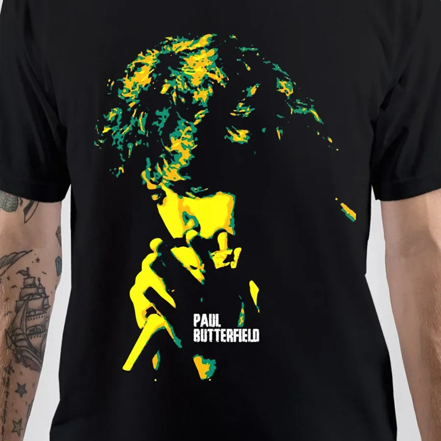 Paul Butterfield artwork black T-shirt unisex All sizes S to 5Xl