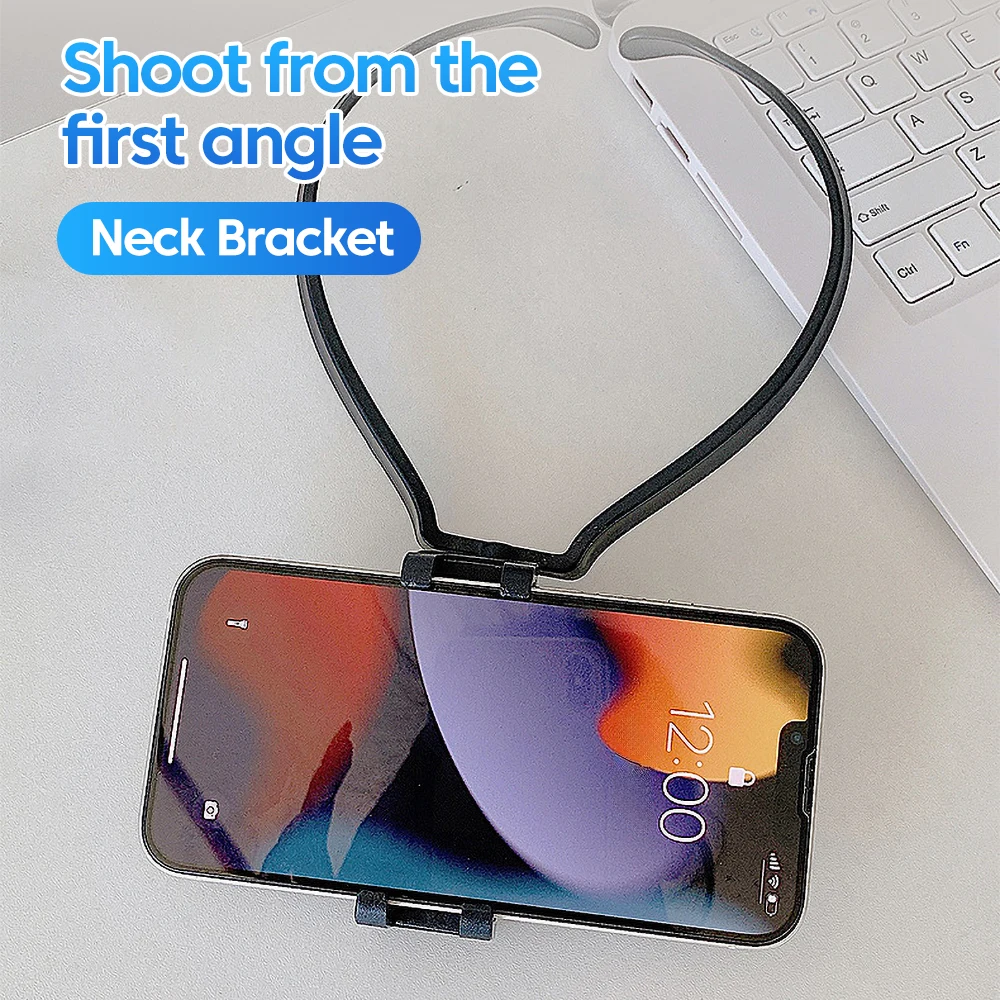 Wearable Neckhanging Phone Stand Holder First Perspective Recording of Life For GoPro Cameras Cellphones Universal Neck Bracket