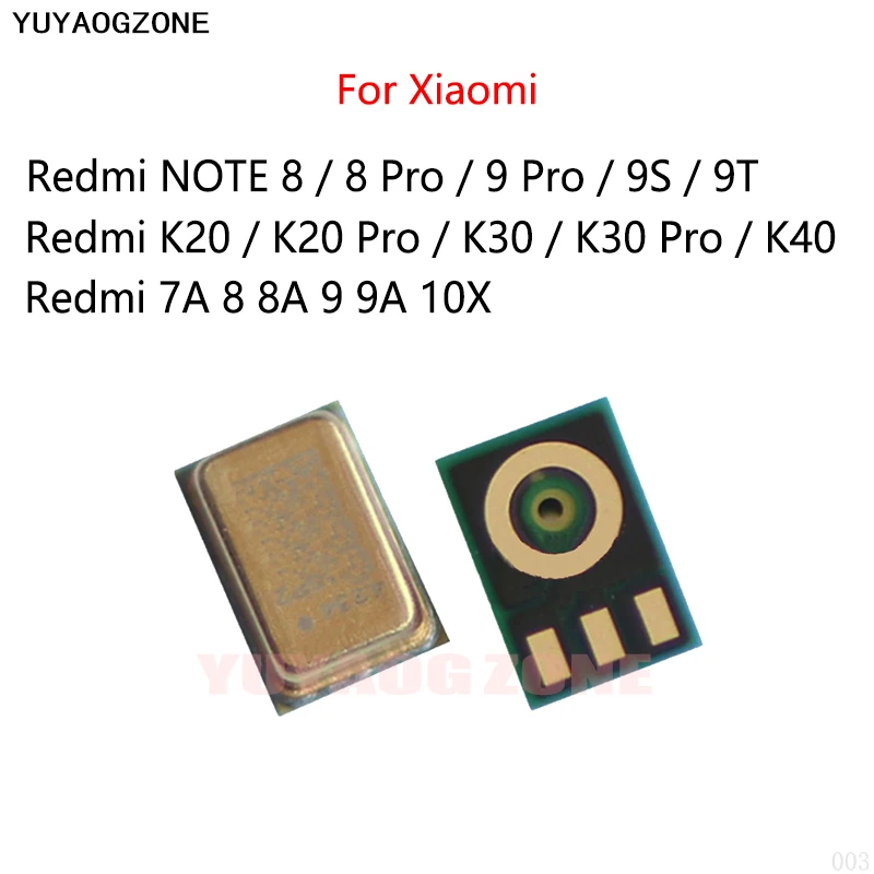 10PCS/Lot For Xiaomi Redmi NOTE 8 Pro 9 9S Mic Speaker Redmi K20 K30 K40 7A 8A 9A 9T 10X Inner Microphone Transmitter