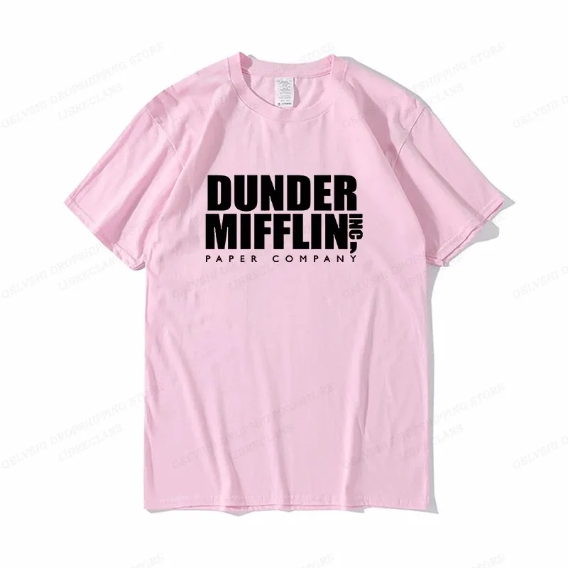 DUNDER MIFFLIN T Shirt Men Fashion T-shirts Cotton Tshirt Office Tops Tees Women Tshirt Boy Tees Summer Camisetas Letter Clothes