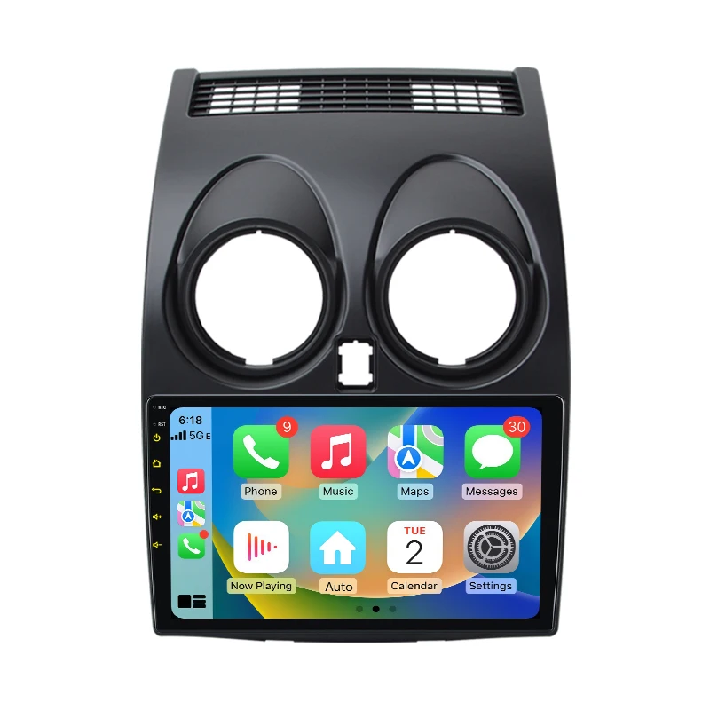 Junsun 9-Zoll Android 15 Autoradio für Nissan Qashqai J10 2006-2013, kabelloses Apple CarPlay, Auto-IPS-Bildschirm, Stereo-Multimedia-Videoplayer, intelligente Fahrzeugsysteme,