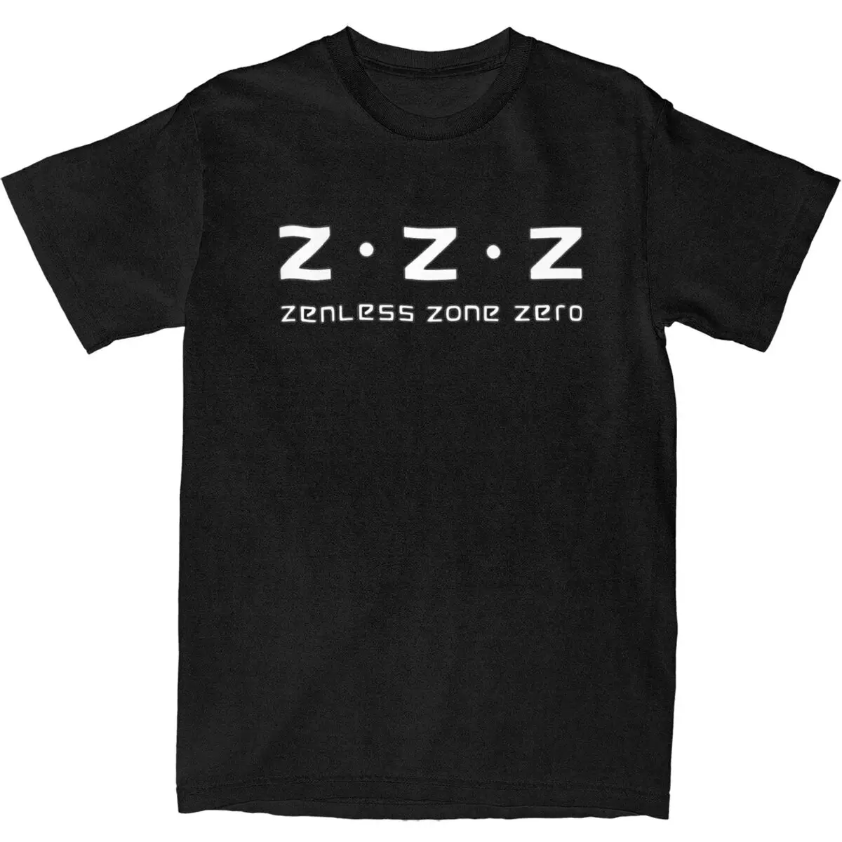 Men's Zenless Zone Zero Letter Print T-Shirts 100% Cotton Clothes Beach Funny Short Sleeve T Shirt O Neck Novelty Design Tees