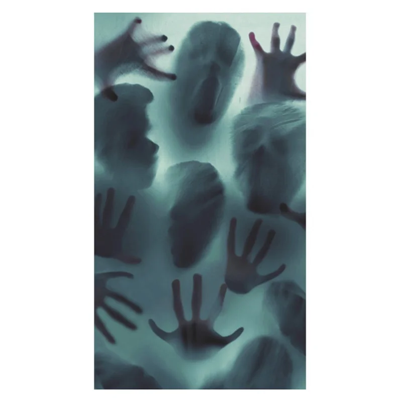 2pcshalloween statische Aufkleber entfernbare blutige Handabdruck Ghost Horror Fenster Aufkleber Halloween Dekoration für zu Hause