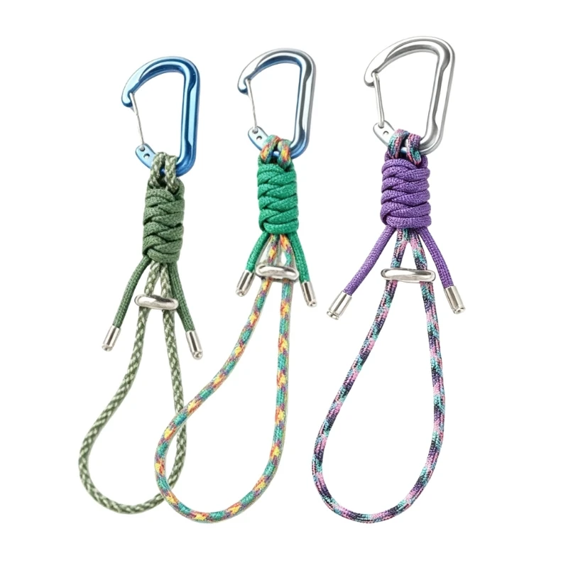 Light weight Aluminum Clip Paracord Tethers Heavy Type Backpacks Attachments 4XBB