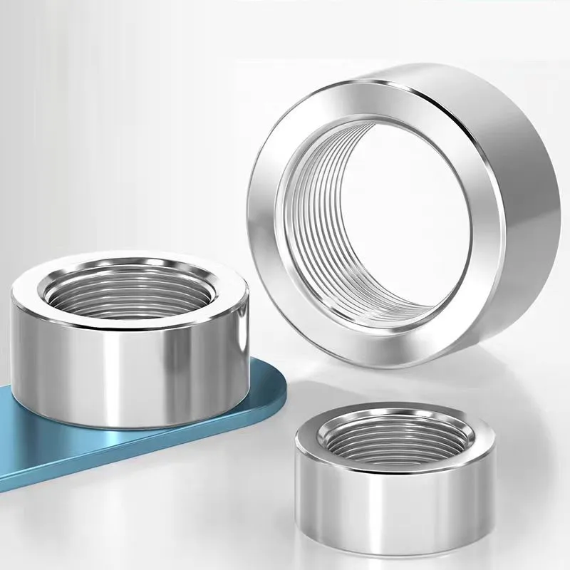 Full Bore Female Thread Welded Socket, 304 Stainless Steel Weld‑on Base Coupler for Industrial Pipeline Connection