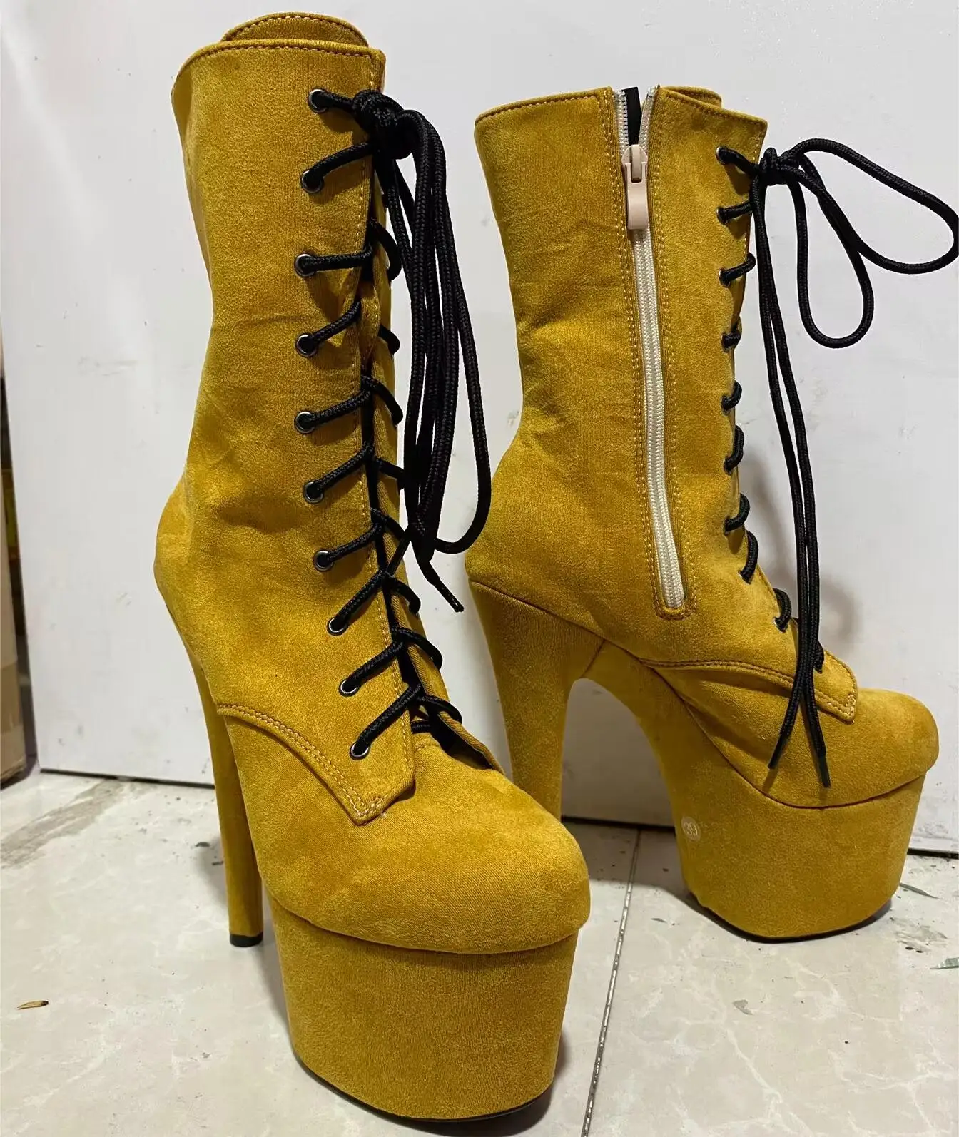 

7 inches, sexy ankle boots, women's stiletto heels, 17 cm, pole dancing party stage performance dance shoes