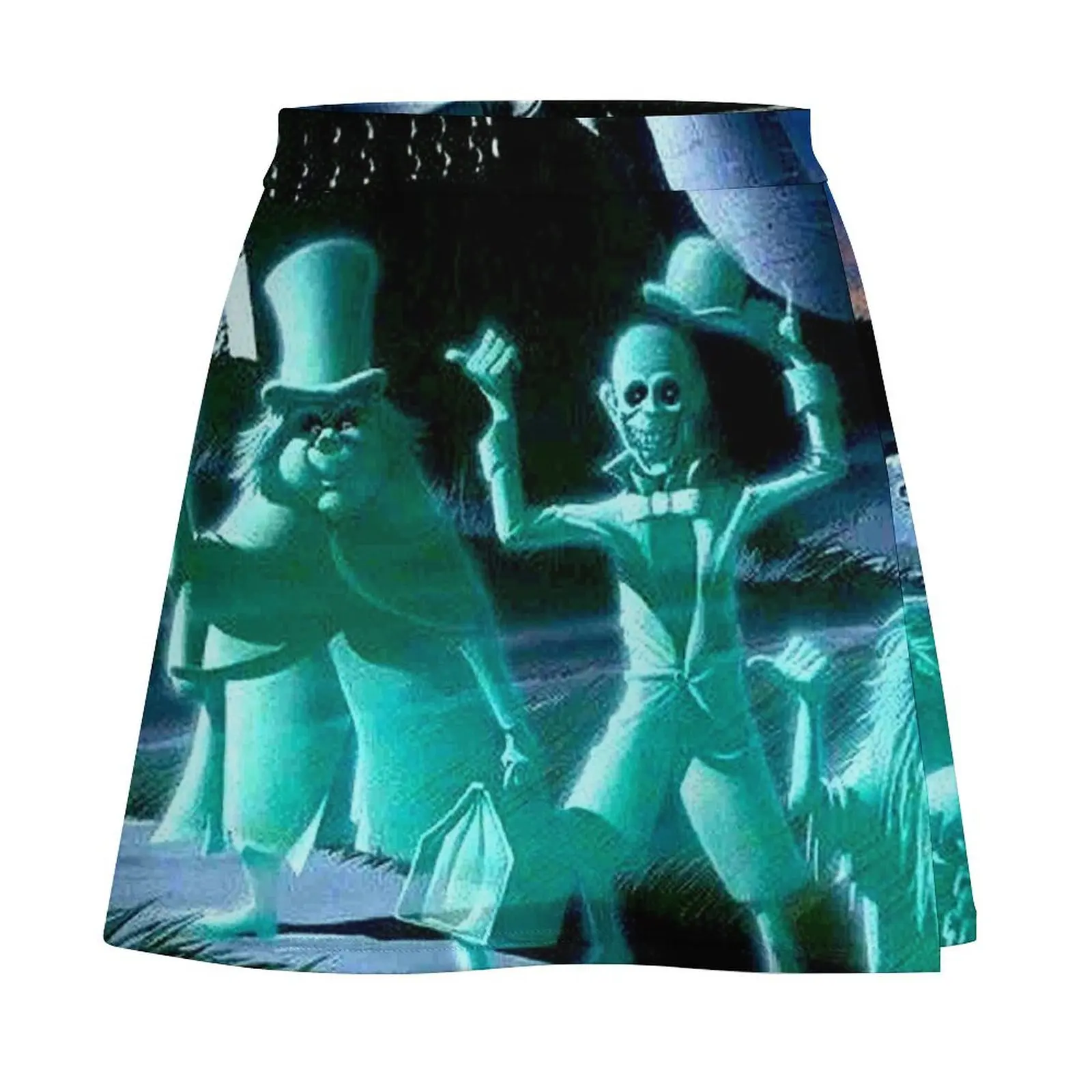 HAUNTED MANSION : Vintage Ghosts Advertising Print Mini Skirt night club outfits Woman clothing