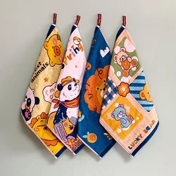 Baby Towel Soft Skin-touch 4-layer Comfortable Non-Irritating Cleaning Skin Cotton Various Prints Face Towel for Kindergarten