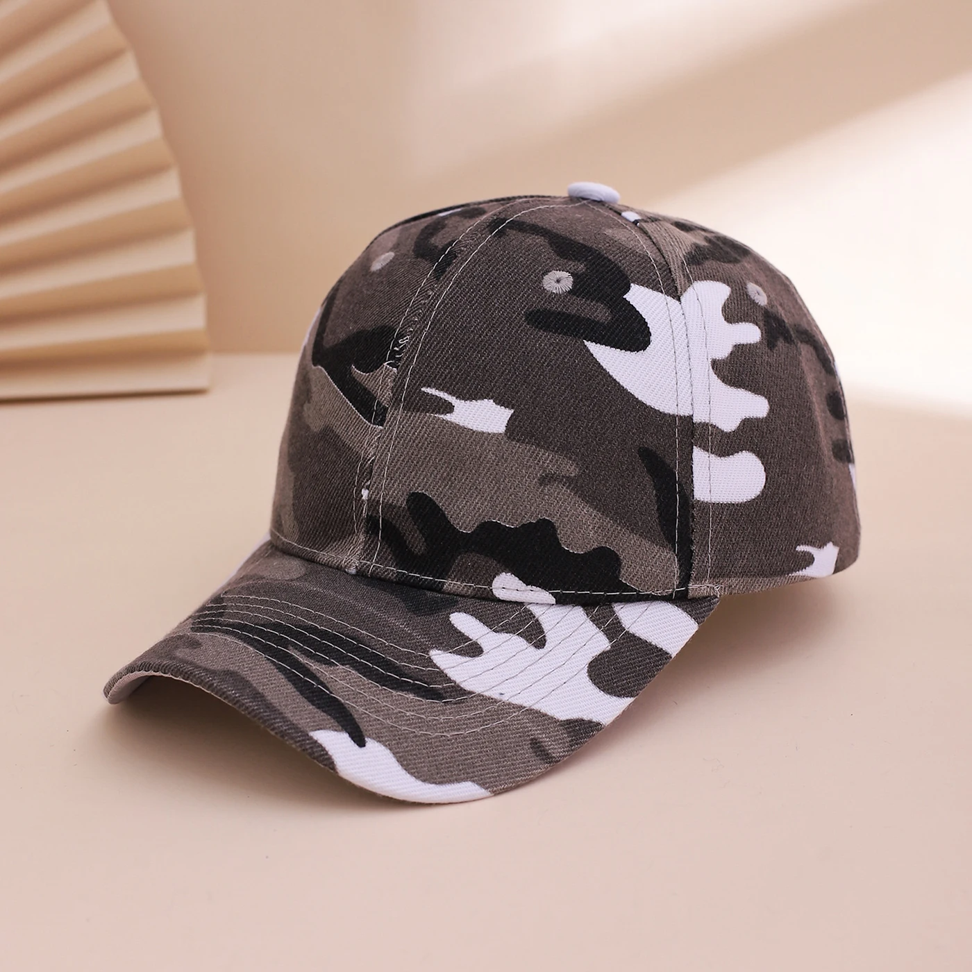 Cross-Border Fashion Military Style Camouflage Baseball Hat, Adjustable Brim Sunshade Cap, Suitable for Jungle Trekking