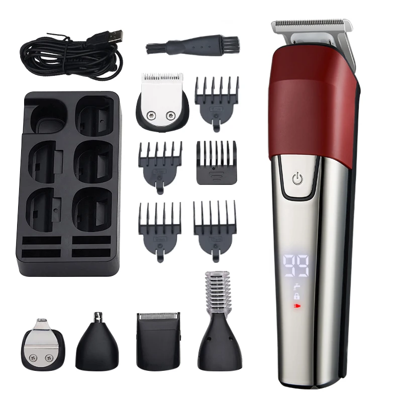 Professional Electric Hair Clipper Hair Trimmer for Men Hair Cutting Machine Cordless Beard Grooming Kit Beard Hair Trimmer Tool