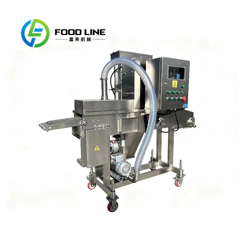 Flour Coating Machine Uniform Surface Covering Reduce Product Defect Rate Fit Commercial Central Kitchen And Food Factory Fried