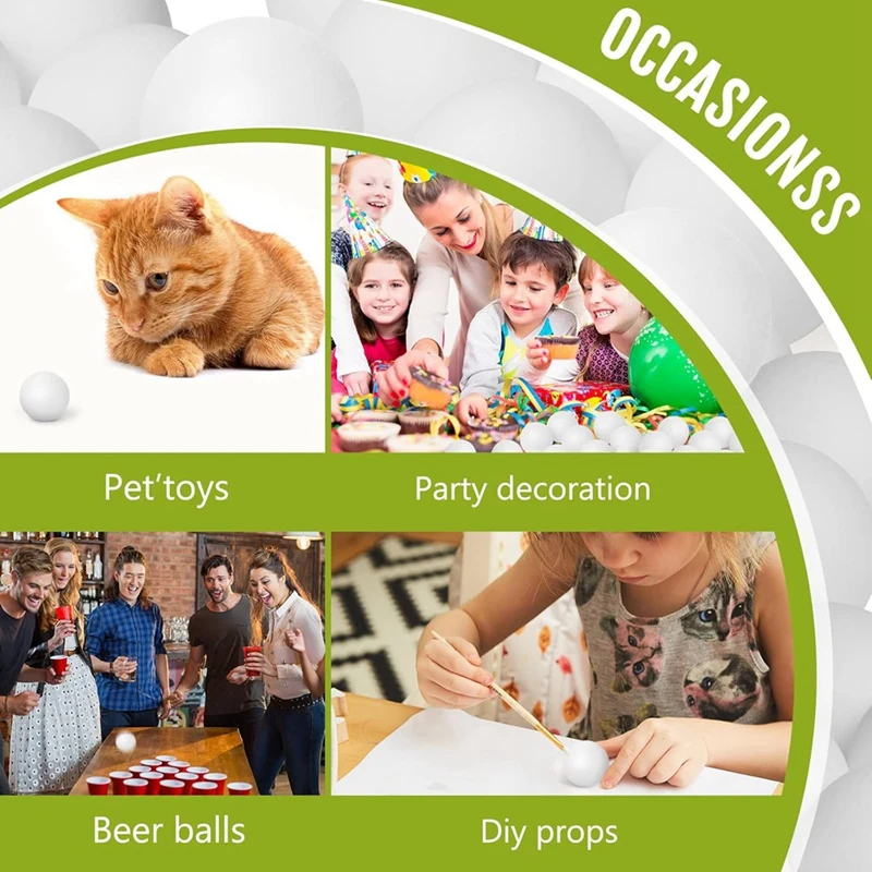 Balles de Tennis de Table 100 pièces balles de Pong 40mm balles de bière en vrac lavables petites balles de jeu pour carnaval jeux de piscine décoration jouets pour animaux de compagnie