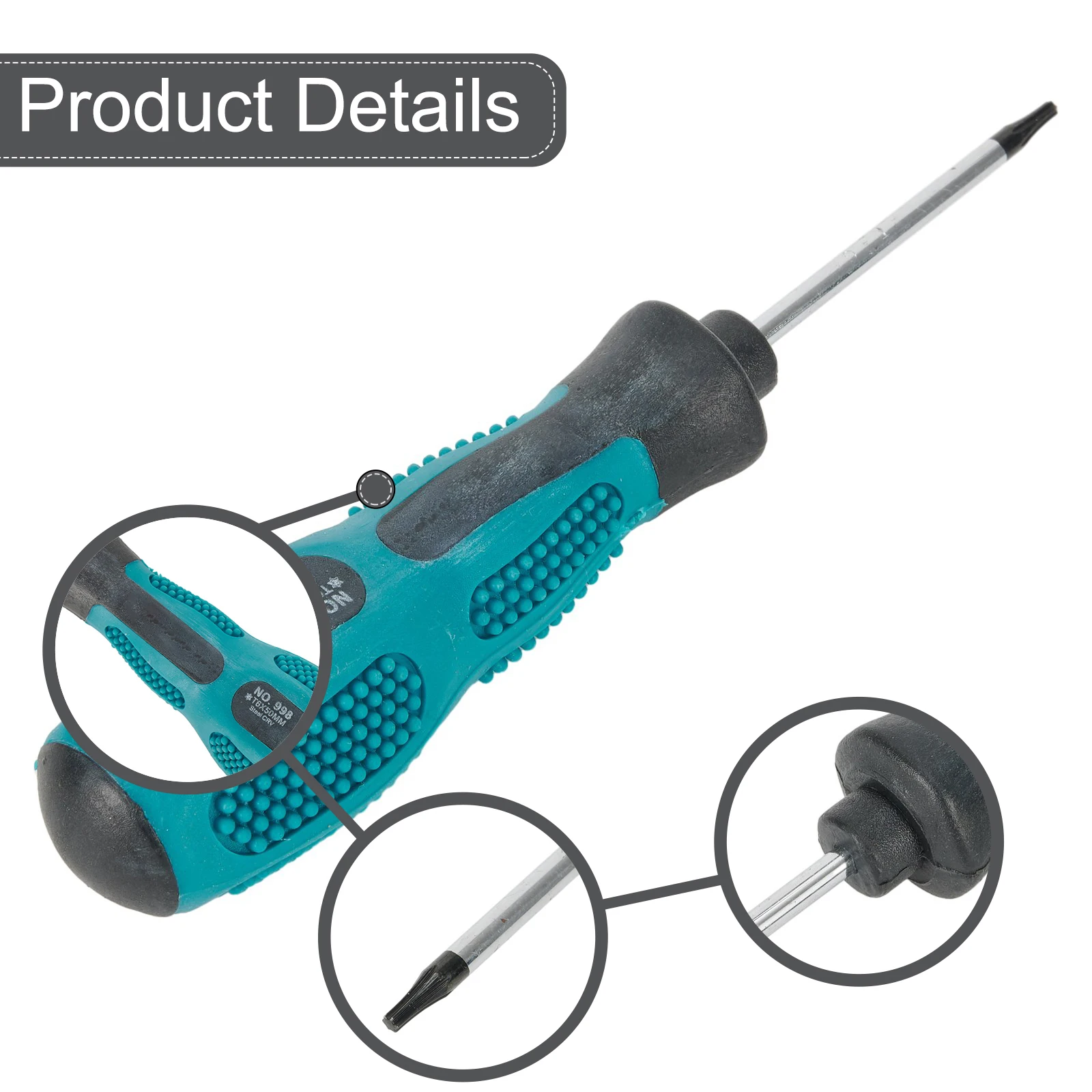 

Versatile T6 Torx Screwdriver with Soft Granular Handle Chrome Vanadium Steel Bit Perfect for Home Maintenance