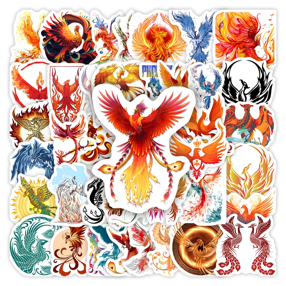 Phoenix Logo Icon Stickers DIY Kids Toy Gift Waterproof Decal for Laptop Scrapbook Luggage Bottles Diary Decorative