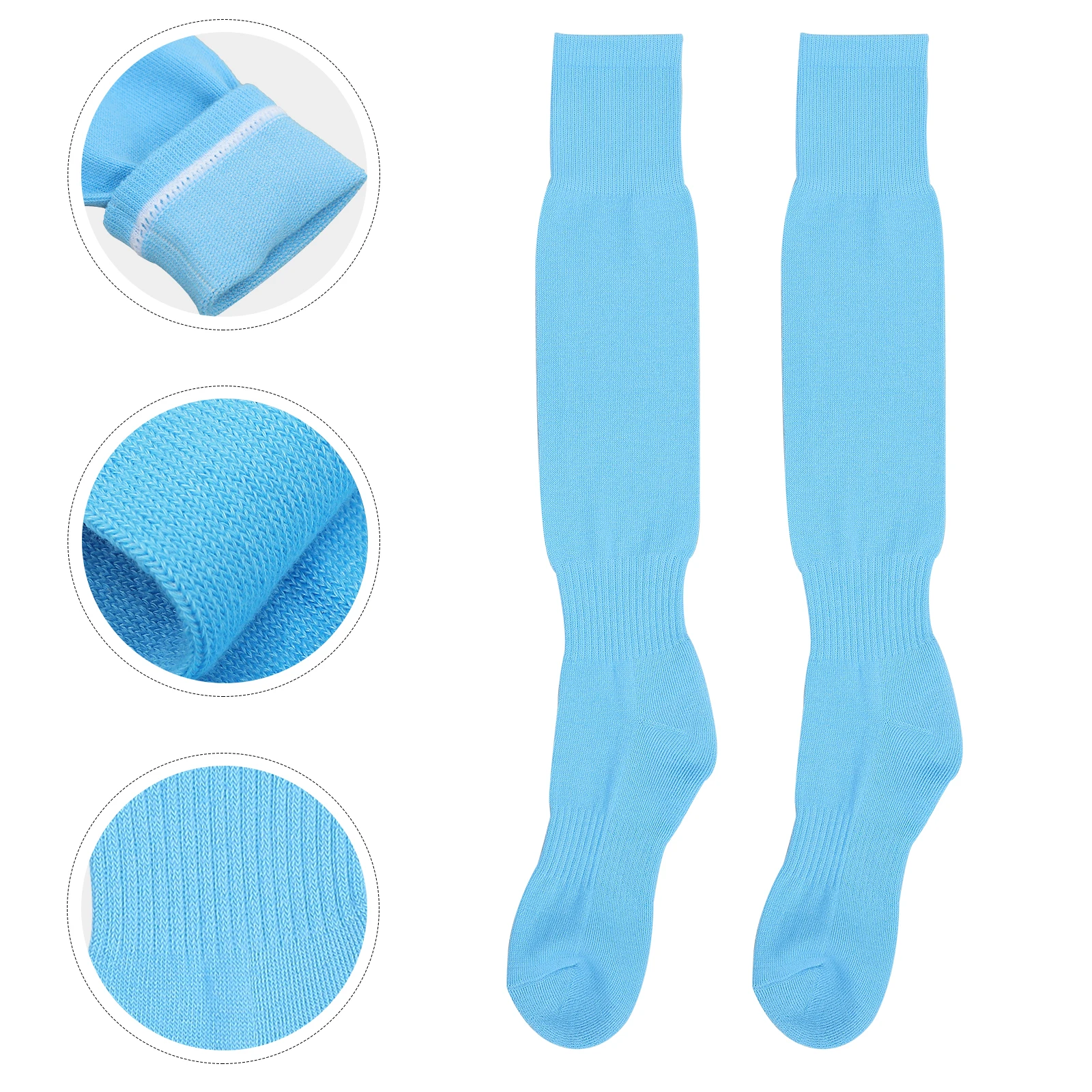 

2Pairs Soccer Socks for Adults Sports Stocking Breathable Polyester Calf Socks for Football Baseball Rugby Running Comfortable