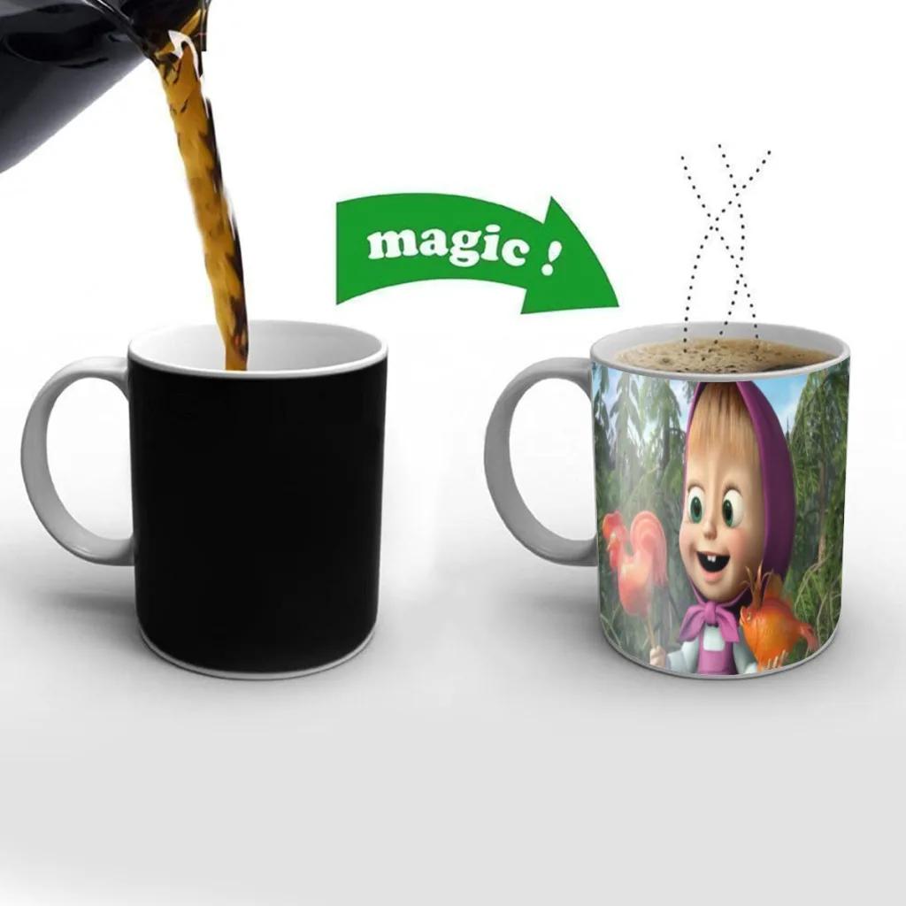 Martha Y el Oso Amigos Backdrop Free shipping Mug Changing Color Ceramic Coffee Mugs Magic Tea Cup Best Gift For Your Friends