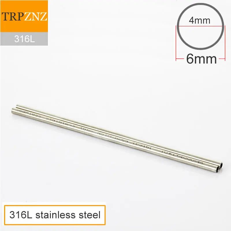 

316L stainless steel tube 6x1 OD 6mm wall 1mm seamless Bright inside and outside Sanitary pipe,laboratory food Gas transmis