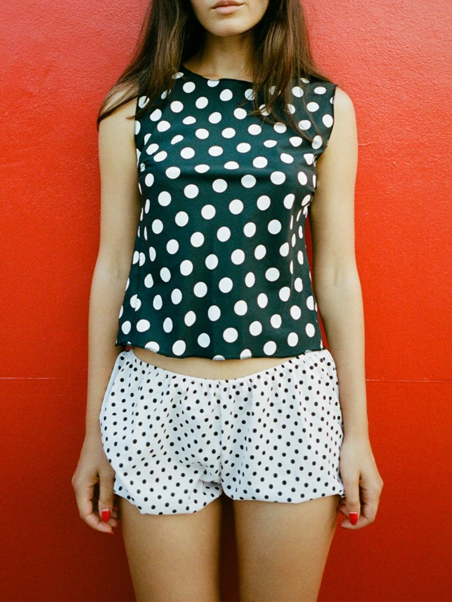 Womens Bubble Bud Bloomer 반바지 Y2k 여름 잠옷 Bottom Preppy Homewear Coquette 섹시한 깅엄 격자 무늬 Loungewear