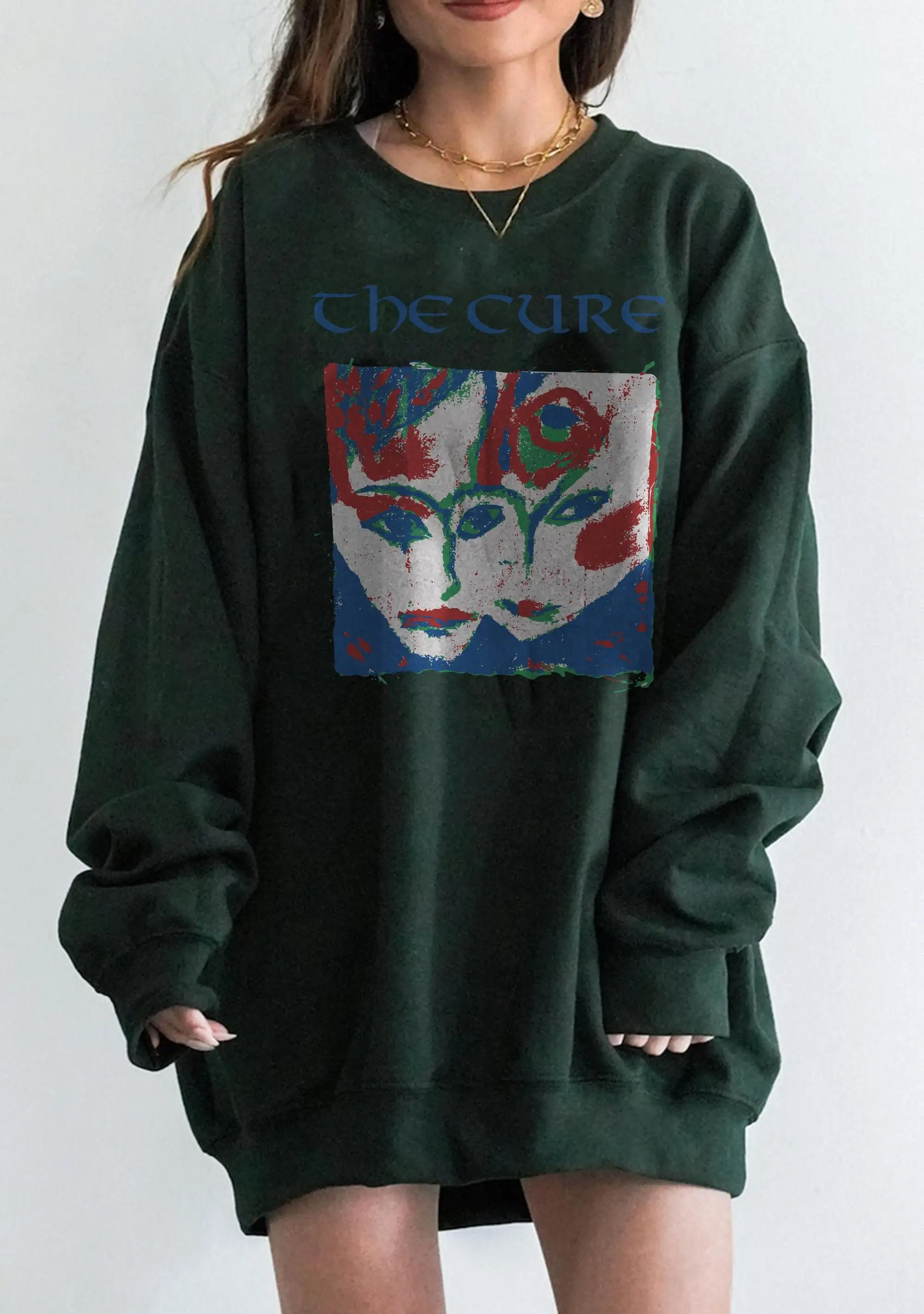 Che Cure Slogan Women Sweatshirt 2023 Stylish Abstractionism Female Sweater 2023 Abstract Painting Print Art Campus Girl Clothes