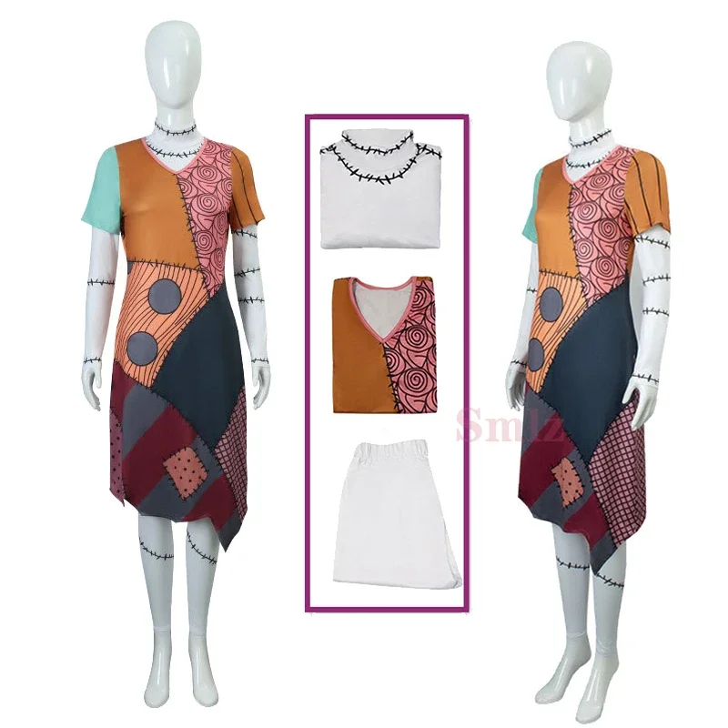 ชุดคอสเพลย์วันฮาโลวีนสยองขวัญเครื่องประดับชุดแซลลี่คอสเพลย์ชุดปาร์ตี้ฮาโลวีน