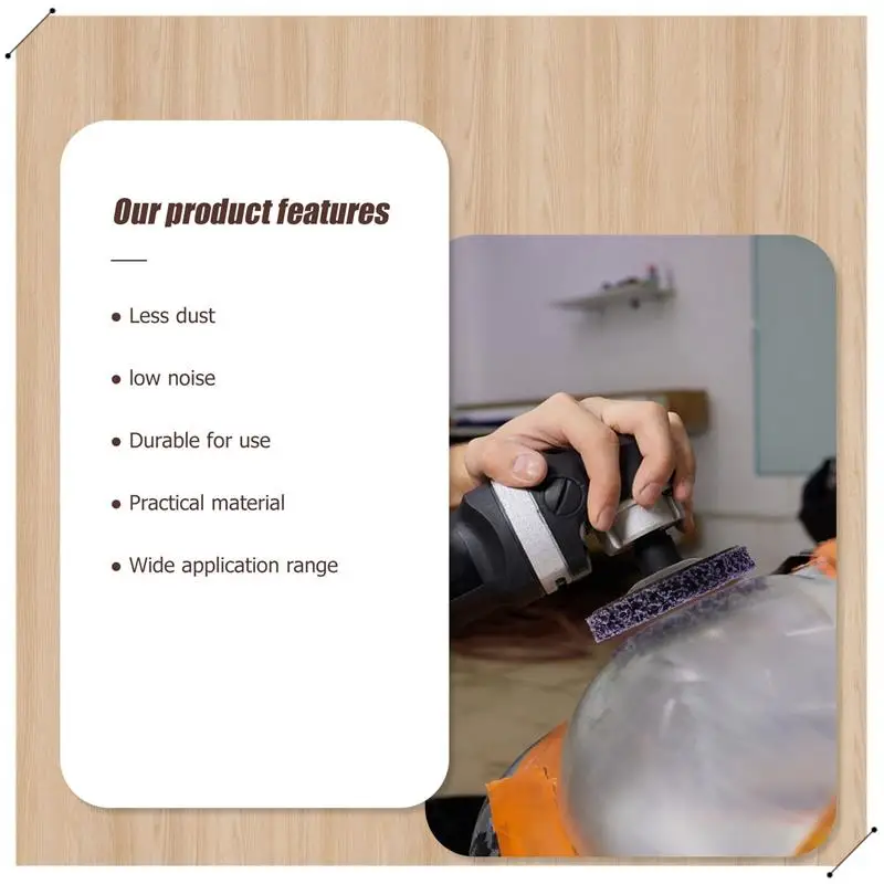 5Pcs Durable Poly Strip Disc Wheel 100X16mm Wood Metal Paint Rust Removal Clean Abrasive Tools For Angle Grinder