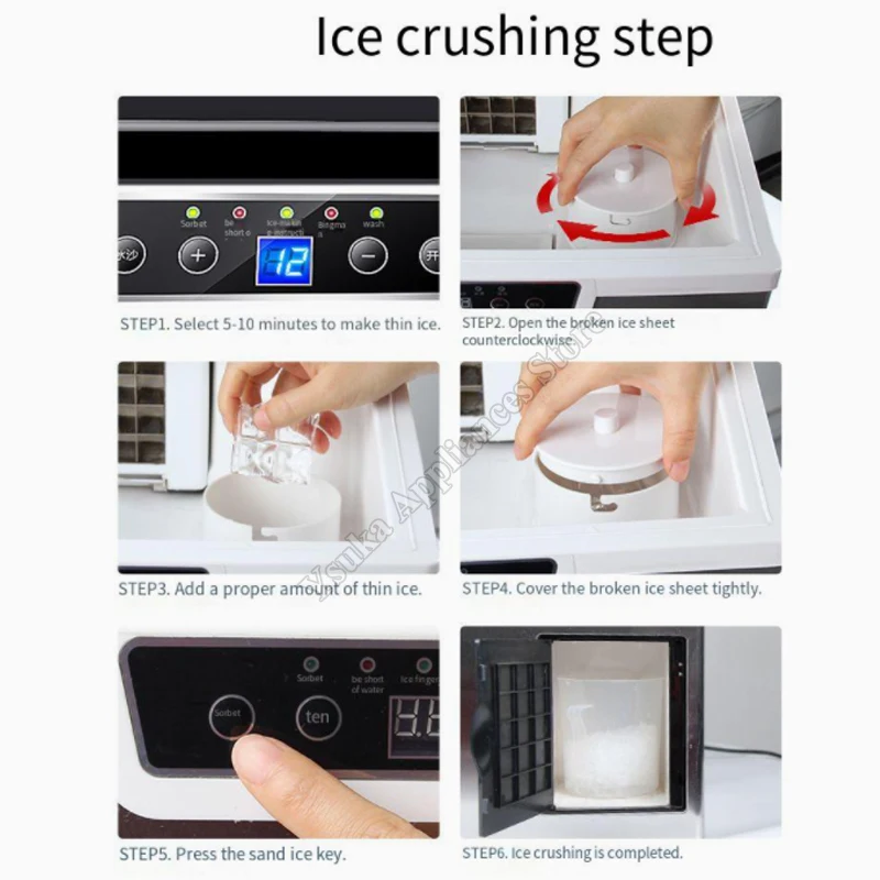 Ice Makers Use 30 To 40 Kilograms Of Small Cube Ice To Make Ice And Break Ice In One Machine