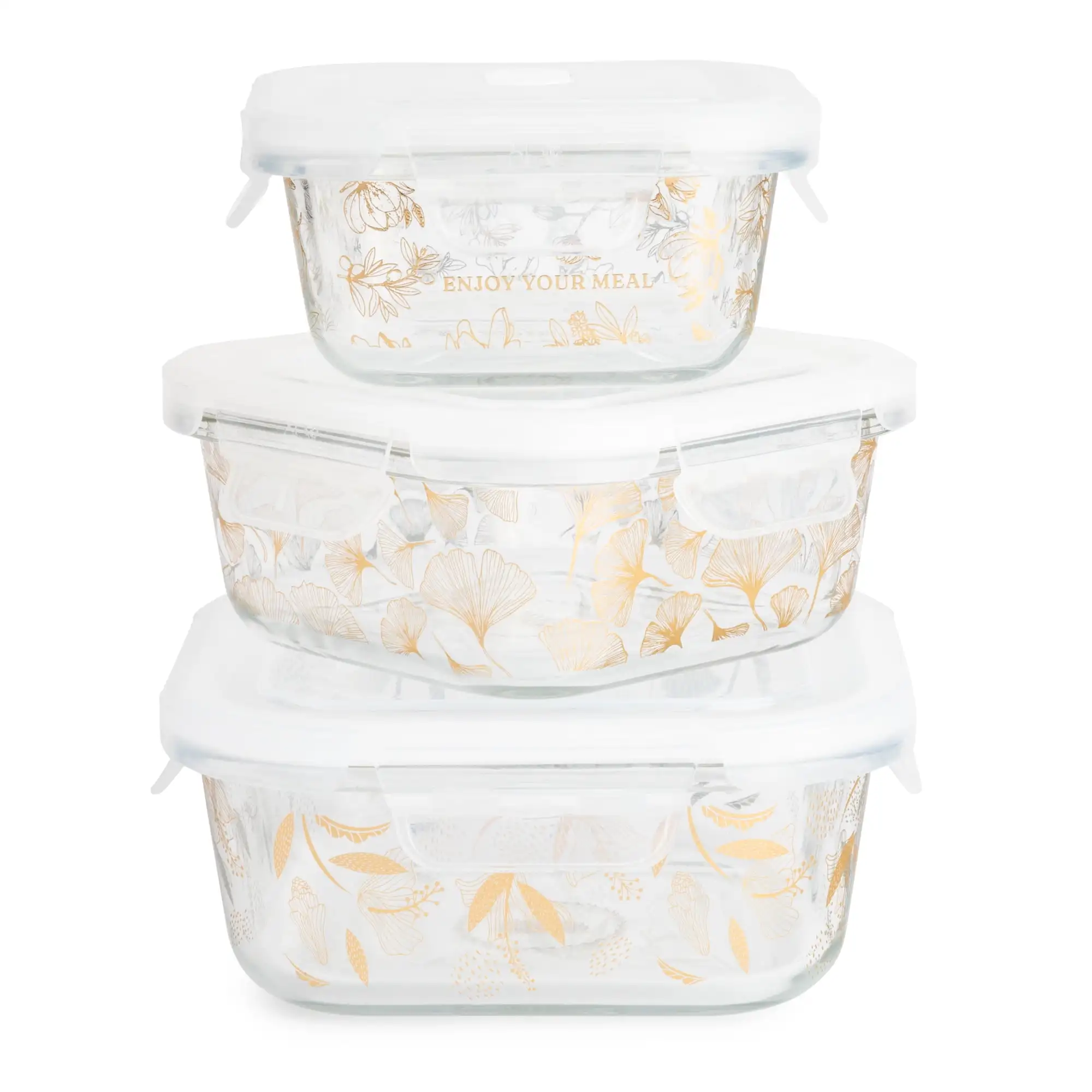 

Стеклянное хранилище, золото, набор из 6 предметов