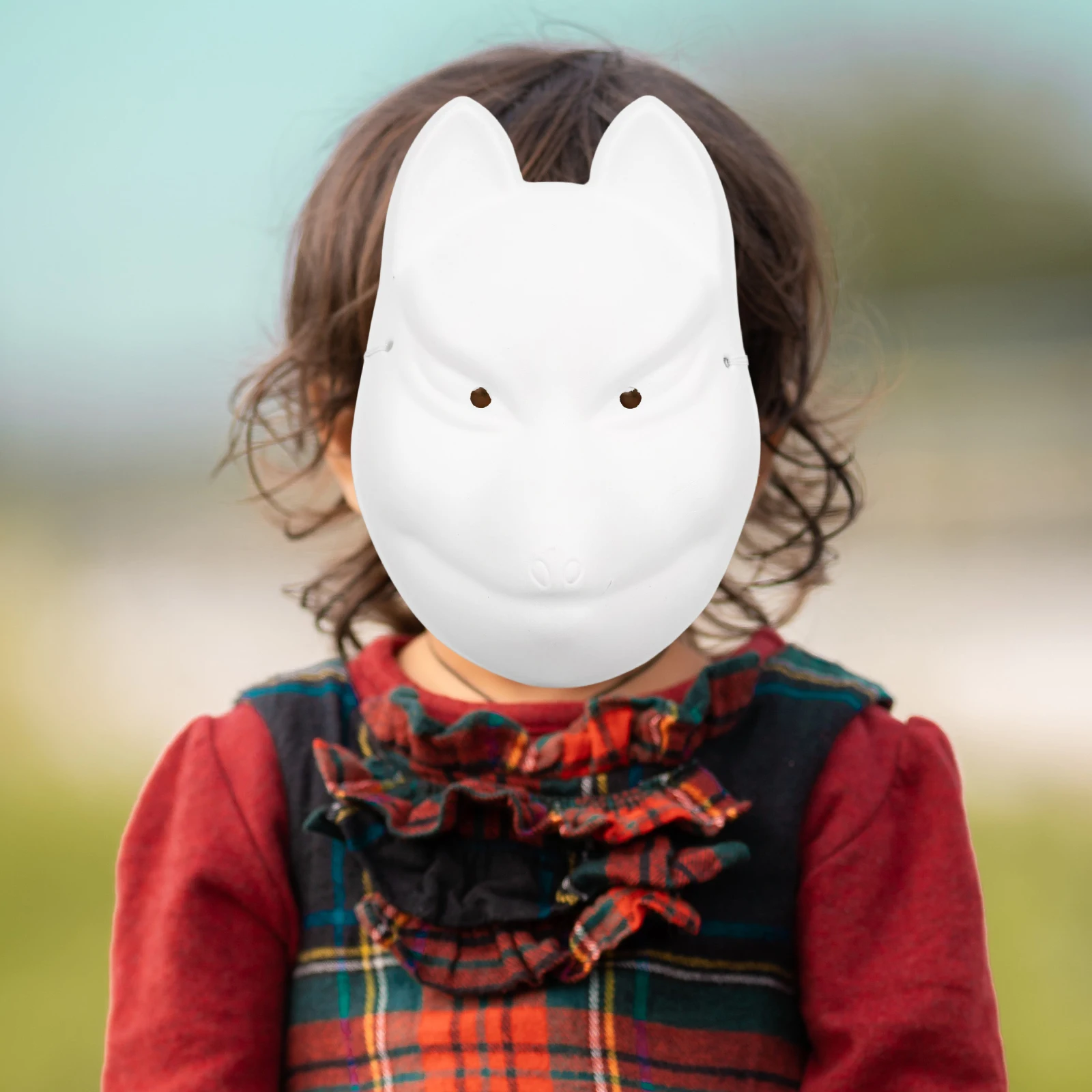 5 Pcs 펄프 마스크 도색되지 않은 DIY Masquerade 대량 할로윈 파티 빈 공예 빈 폭스 공예 용품 액세서리