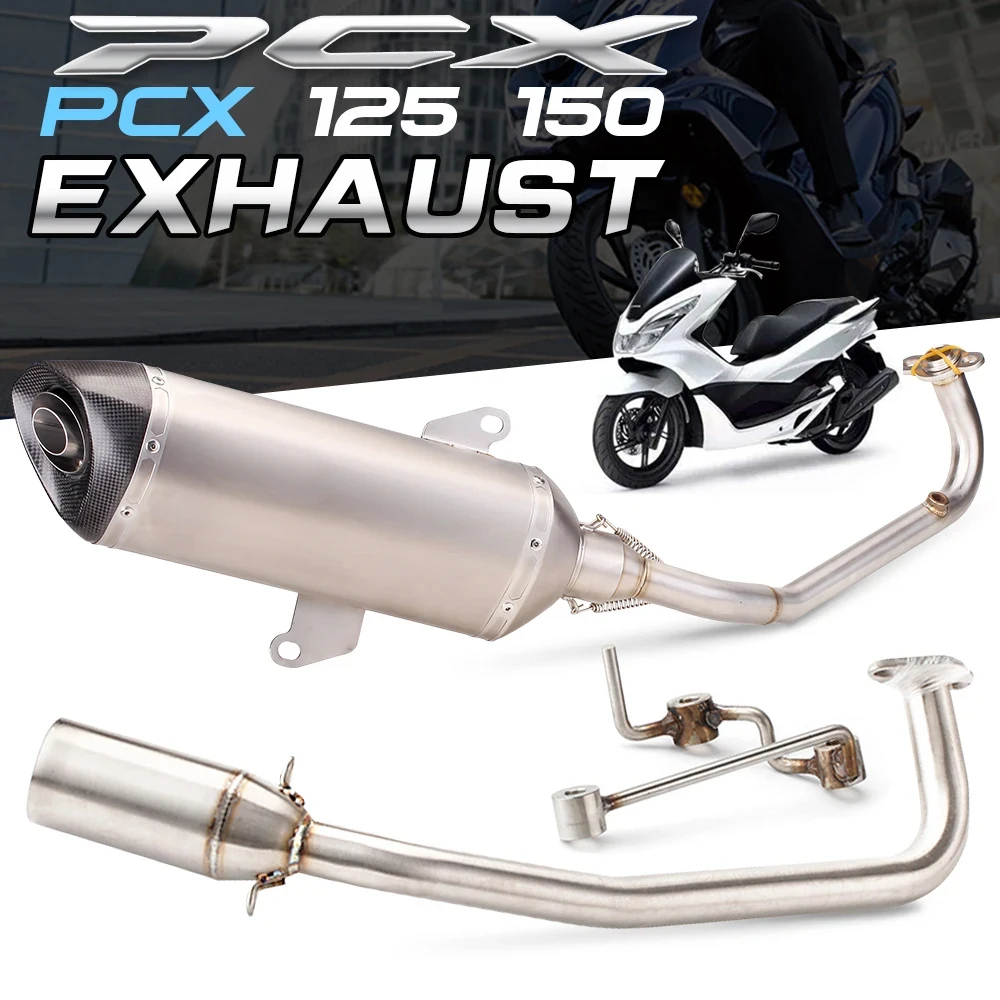 

For HONDA PCX125 PCX150 full Motorcycle Exhaust Muffler pipe Modified Connection Middle Tube Link Pipe AK tail section