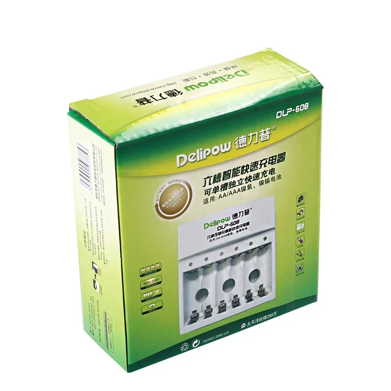 新しい Delipow バッテリー充電器 6 スロット 5 番号 7 バッテリー一般インテリジェント急速充電ターンライト機能 608 充電式 Li-io