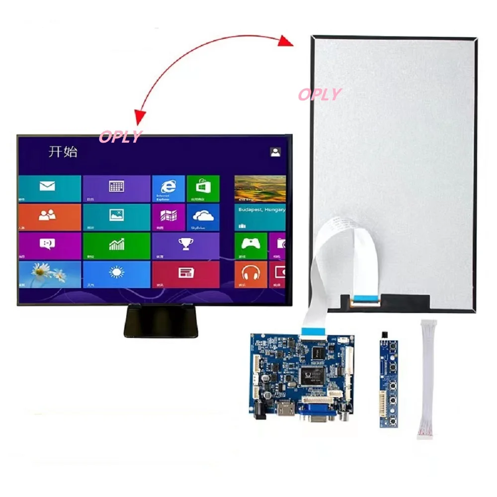 

IPS screen 1280*800 800*1280 LCD LED Panel monitor + AV HDMI-compatible VGA Controller board for PC PS Laptop Raspberry Pi 360