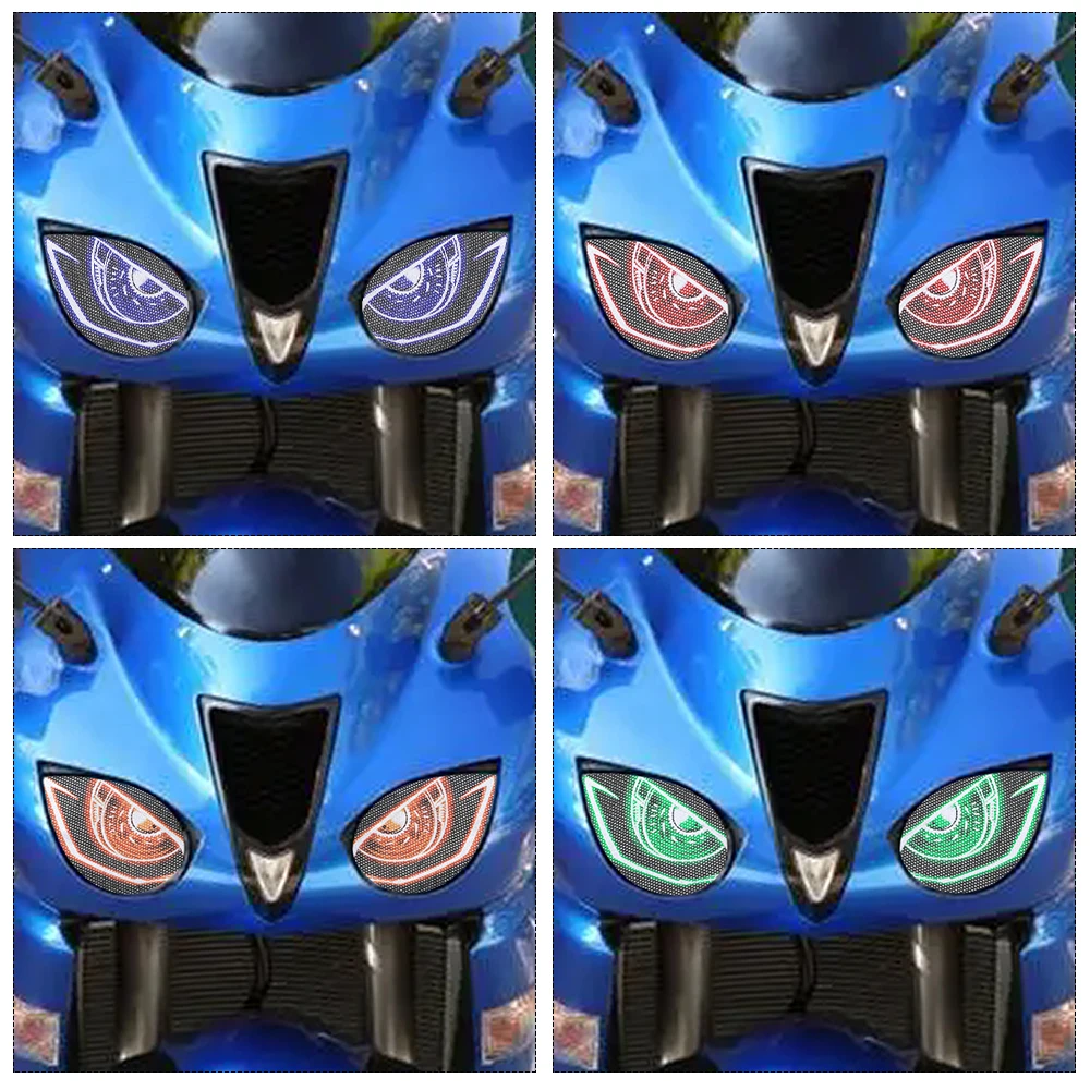 Motorcycle 3D Front Fairing Headlight Guard Sticker Head Light Protection Fit For NINJA ZX6R ZX 6R 636 2007 2008