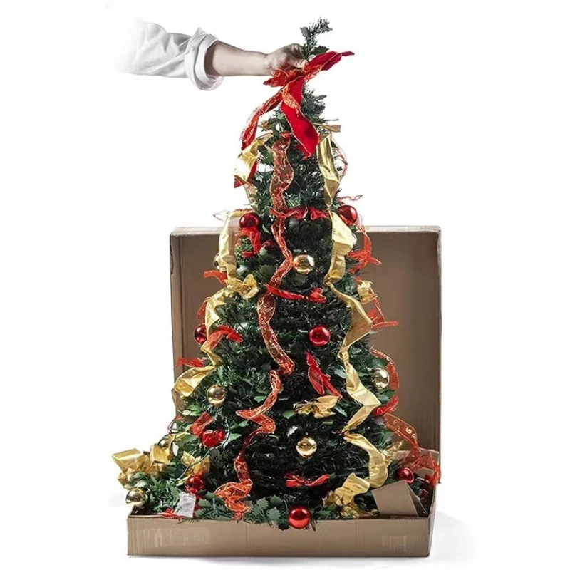 Foldable Colorful Christmas Tree Spiral Scalable Christmas Tree 1.5m/1.2m Christmas Party Decoration