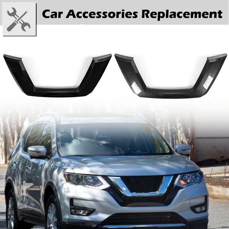 Fit For Nissan X-Trail XTrail T32/Rogue 2017-2020 U Center Grid Front Grille Trim Molding Outer Decor Frame Strip Replacement